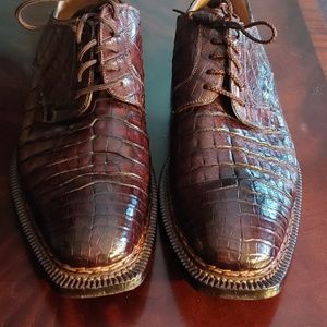 L F LIDFORT Caiman alligator shoes size 12.5w